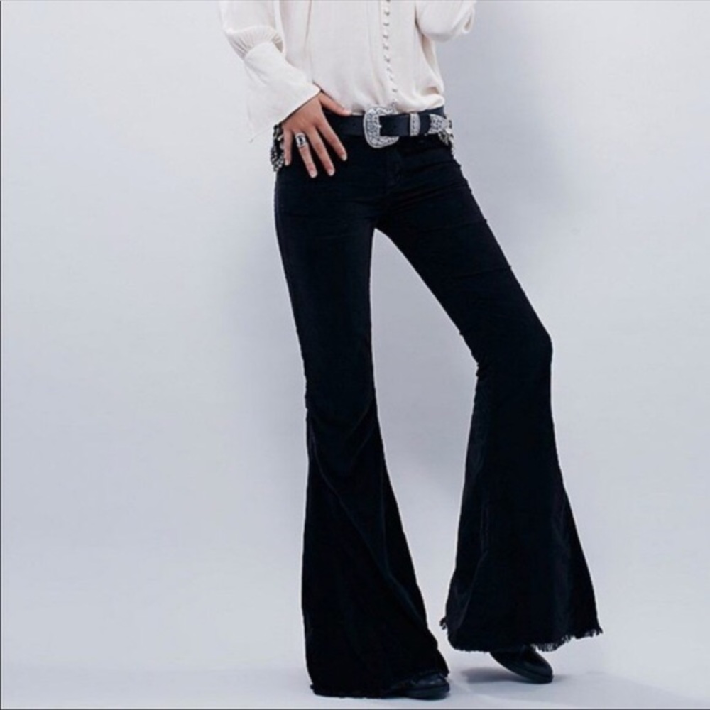 Free people black flare jeans